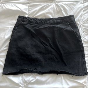 Forever 21 Black Denim Skirt with Pockets